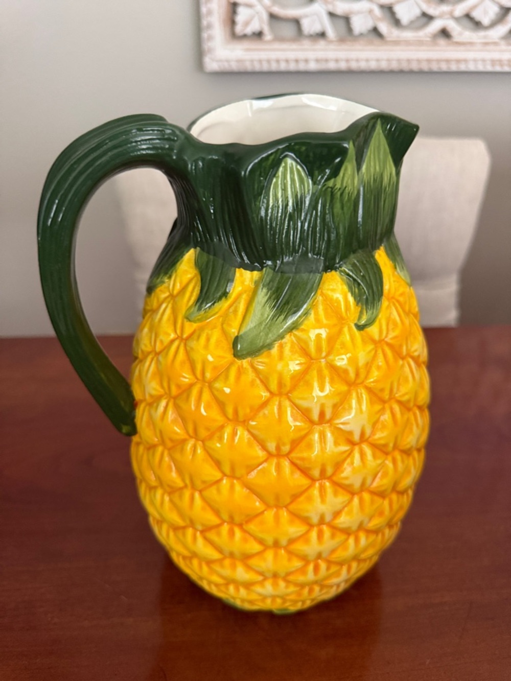 Avon Palm Chic Pineapple Ceramic Pitcher